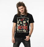 W P Wear Print Playera ACDC Diseño Retro Rock Highway to Hell