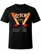 Playera W P Classics ZZ Top Rock Band Music Group negra estampada con estampados únicos y duraderos ajuste perfecto para todas las ocasiones