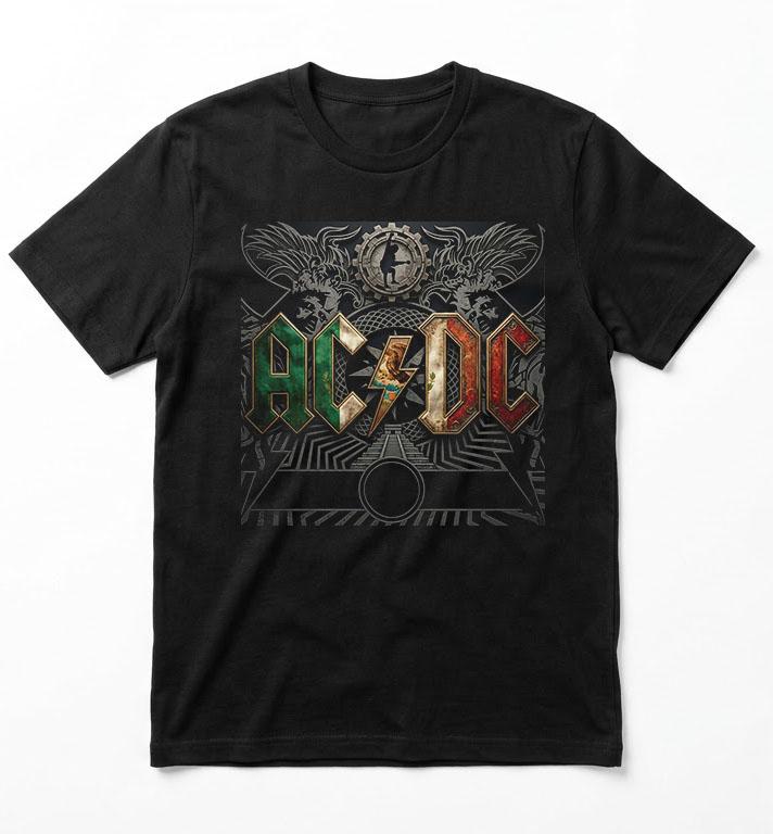 Playera  W P Wear  AC/DC MEXICO Estampados Únicos y Duraderos Ajuste Perfecto Variedad de Tallas y Colores