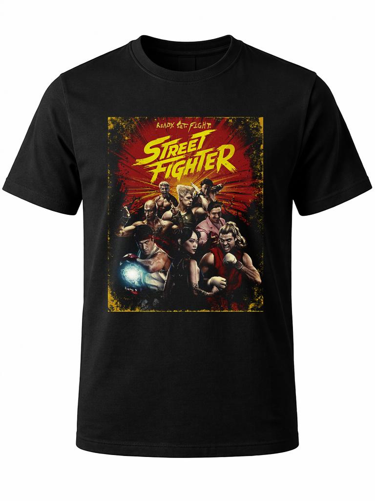W P Wear Print Playera STREET FIGHTER PELICULA POSTER