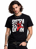 W P Wear Print Playera System of a Down Mano roja Rock