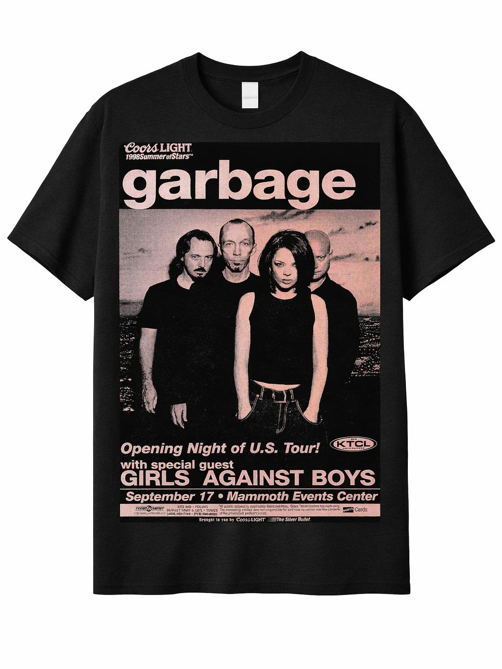 W P Wear Playera Garbage Poster Estampado Único y Duradero Ajuste Perfecto en Algodón para Todas las Ocasiones