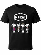 W P Playera MORAT caricatura Rock Pop Group Estampado algodón Ajuste cómodo