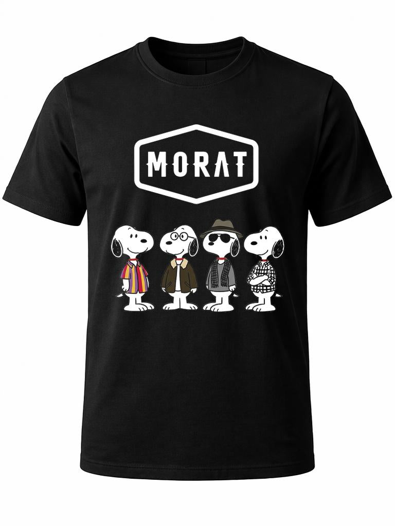 W P Playera MORAT caricatura Rock Pop Group Estampado algodón Ajuste cómodo