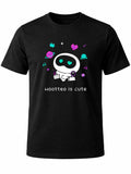 W P Playera diseño Wooteo is Cute KPOP Estampado algodón Ajuste cómodo