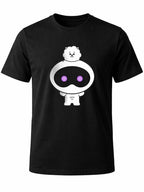 W P Playera diseño Wooteo Robot KPOP Estampado algodón Ajuste cómodo