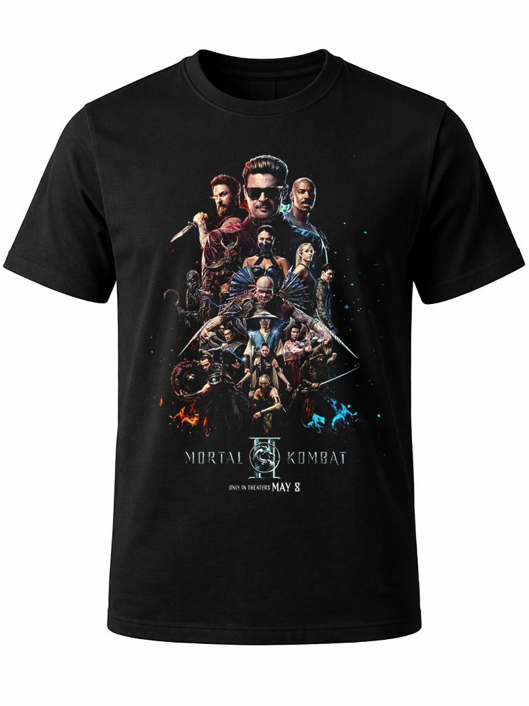 W P Wear Print Playera MK MORTAL PERSONAJES PELICULA Estampados Únicos y Duraderos