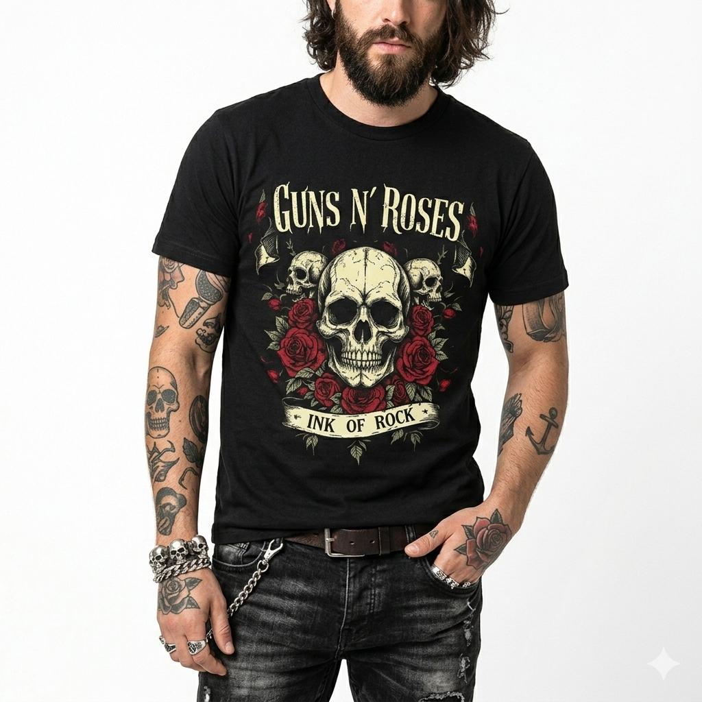 W P Wear Print Playera Rockera Guns N' Roses Ink of Rock