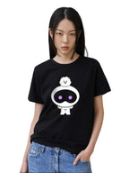 W P Playera diseño Wooteo Robot KPOP Estampado algodón Ajuste cómodo