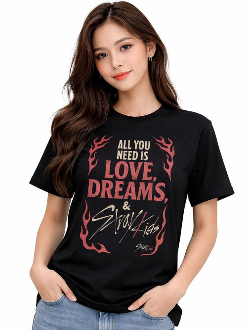 Playera   W P  Wear Print ALL YOU NEED IT´S STRAY KIDS