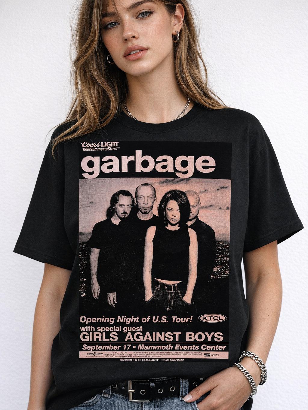 W P Wear Playera Garbage Poster Estampado Único y Duradero Ajuste Perfecto en Algodón para Todas las Ocasiones