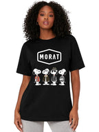 W P Playera MORAT caricatura Rock Pop Group Estampado algodón Ajuste cómodo