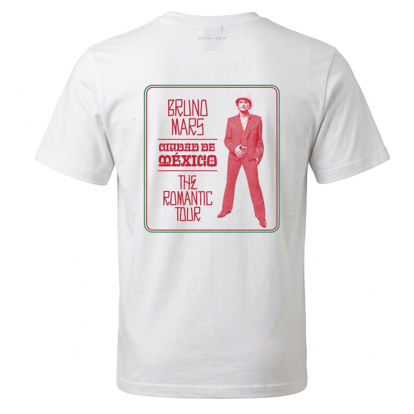 W P Wear Print Playera BRUNO MARS TOUR MEXICO