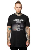 W P Playera Estilo Cinema Club Estampado algodón Ajuste cómodo