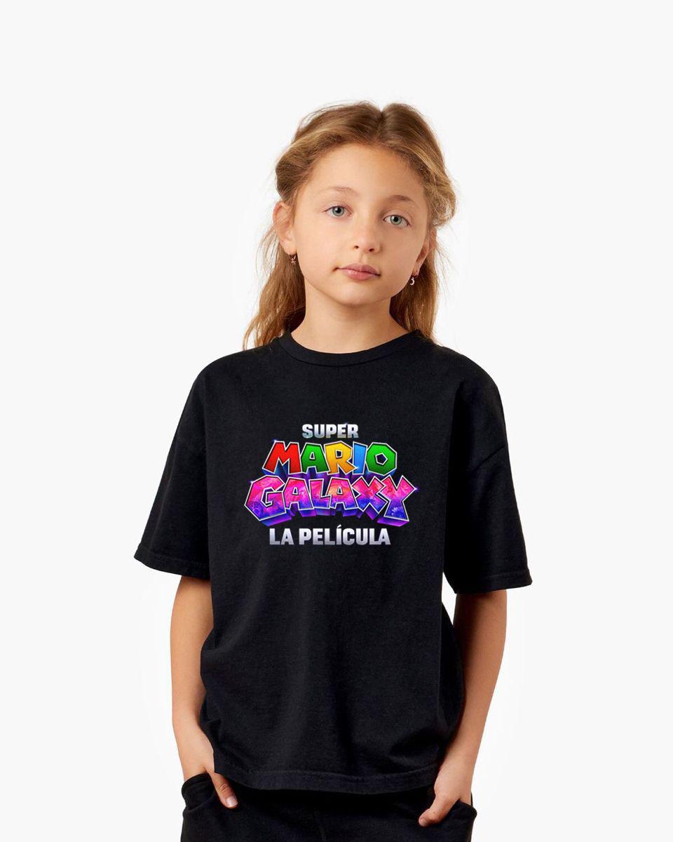 W P Playera W P Estilo Mario Galaxy PELICULA Estampado Espalda algodón Ajuste cómodo