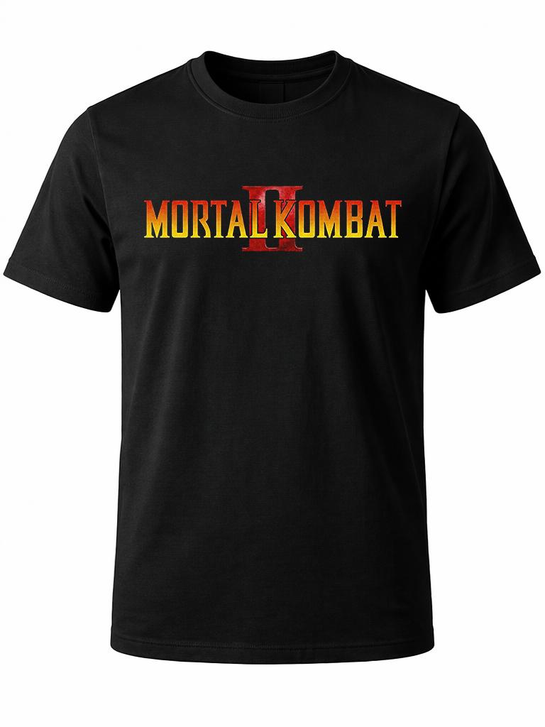 W P Wear Print Playera MK MORTAL LOGO PELICULA Estampados Únicos y Duraderos