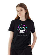 W P Playera diseño Wooteo is Cute KPOP Estampado algodón Ajuste cómodo