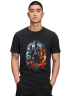 W P Wear Print Playera MK MORTAL COLLAGE PELICULA Estampados Únicos y Duraderos