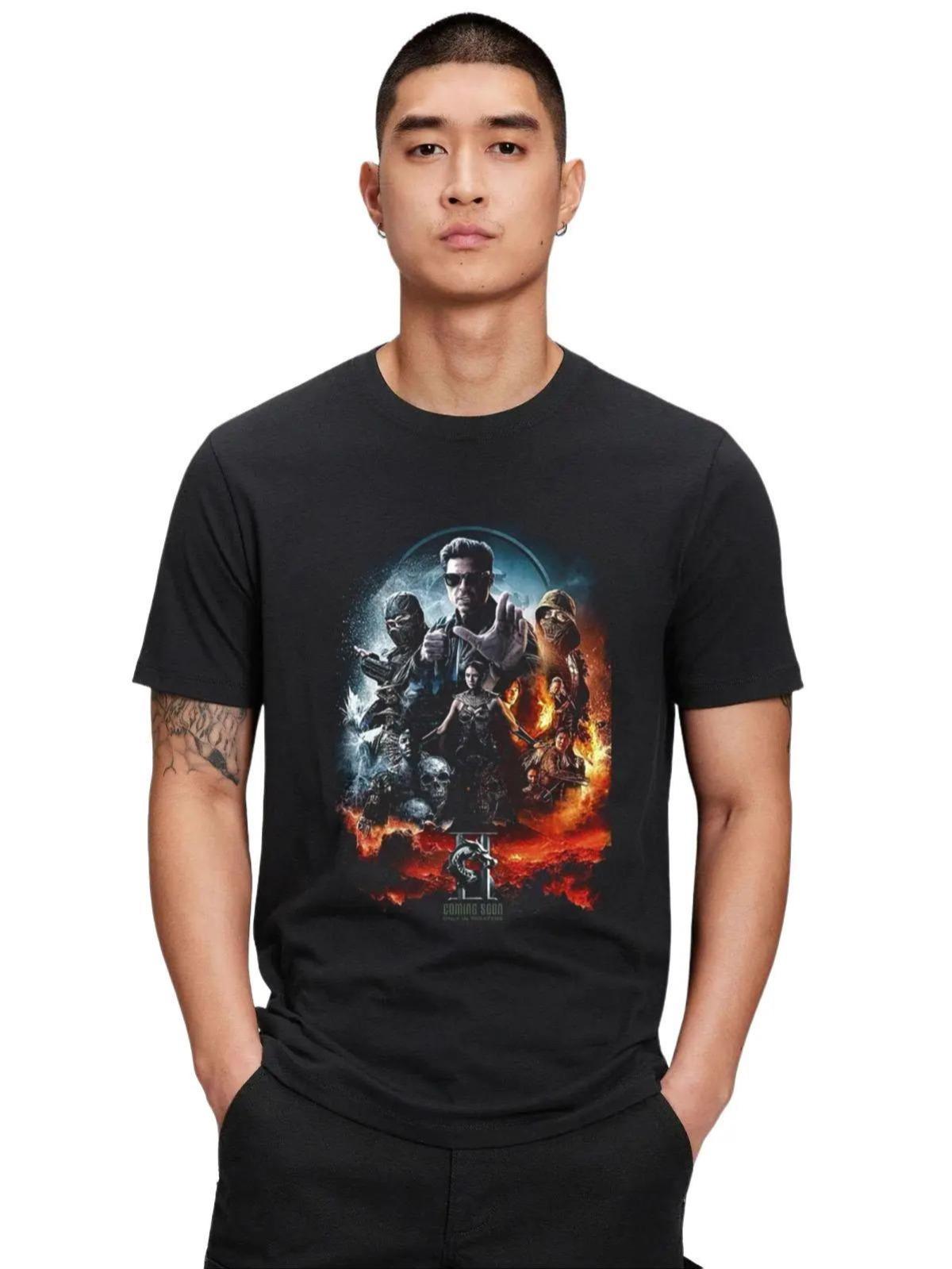 W P Wear Print Playera MK MORTAL COLLAGE PELICULA Estampados Únicos y Duraderos