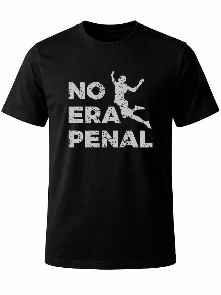 Playera W P NO ERA PENAL negra estampada con estampados únicos y duraderos ajuste perfecto para todas las ocasiones