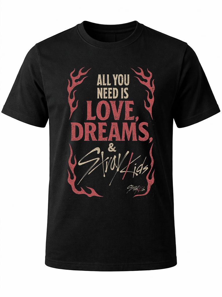 Playera   W P  Wear Print ALL YOU NEED IT´S STRAY KIDS