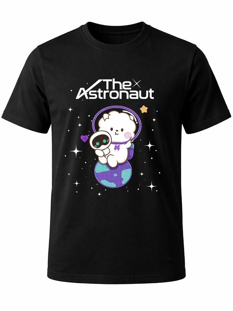 W P Playera diseño Wooteo KPOP Estampado algodón Ajuste cómodo