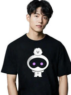 W P Playera diseño Wooteo Robot KPOP Estampado algodón Ajuste cómodo