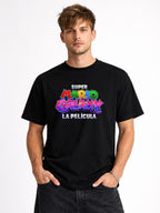 W P Playera W P Estilo Mario Galaxy PELICULA Estampado Espalda algodón Ajuste cómodo