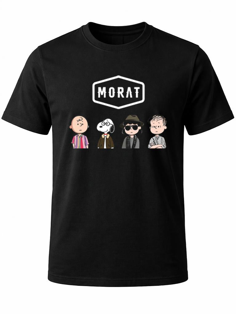 W P Playera MORAT Rock Pop Group Estampado algodón Ajuste cómodo
