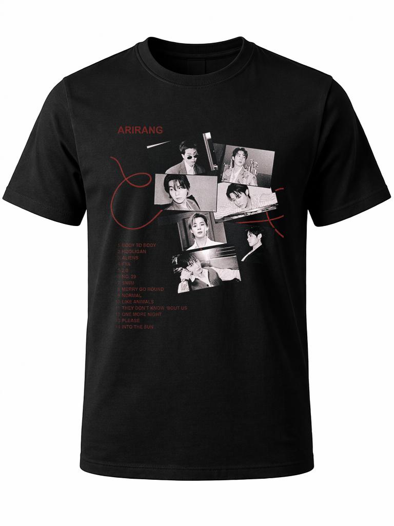 W P Wear Print Playera ARIRANG BTS setlist Estampados Únicos y Duraderos Ajuste Perfecto Variedad de Tallas y Colores Algodón Calidad Superior