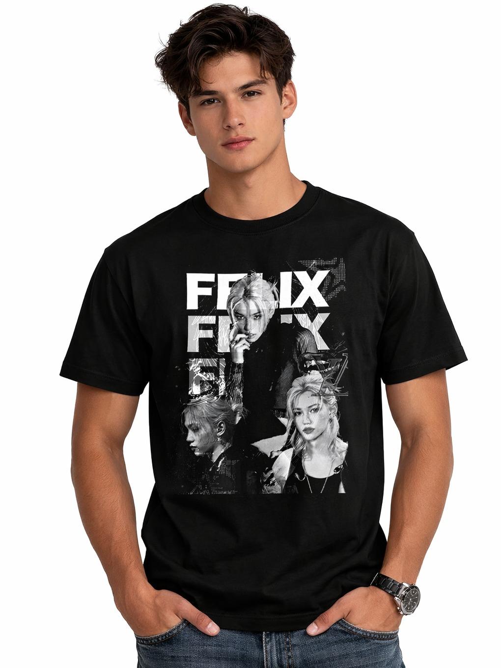 W P Wear Print Playera STRAY KIDS FELIX SKZ