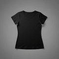 Playera Dama Negro - Fondo Gris