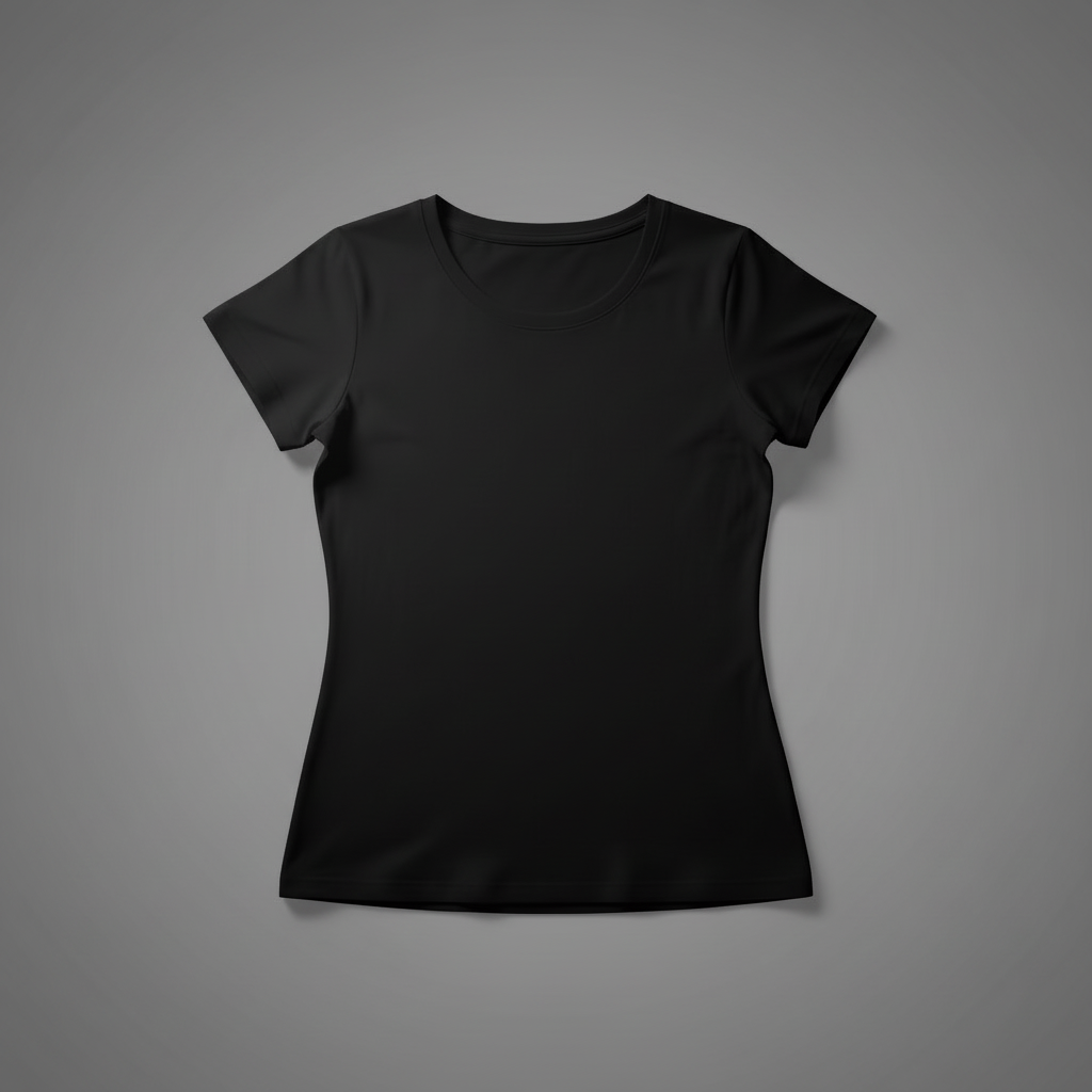 Playera Dama Negro - Fondo Gris