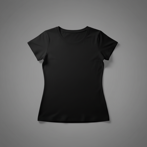 Playera Dama Negro - Fondo Gris